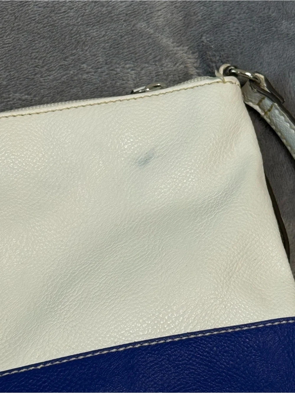 Nine West Blue/White Colorblock Crossbody Purse